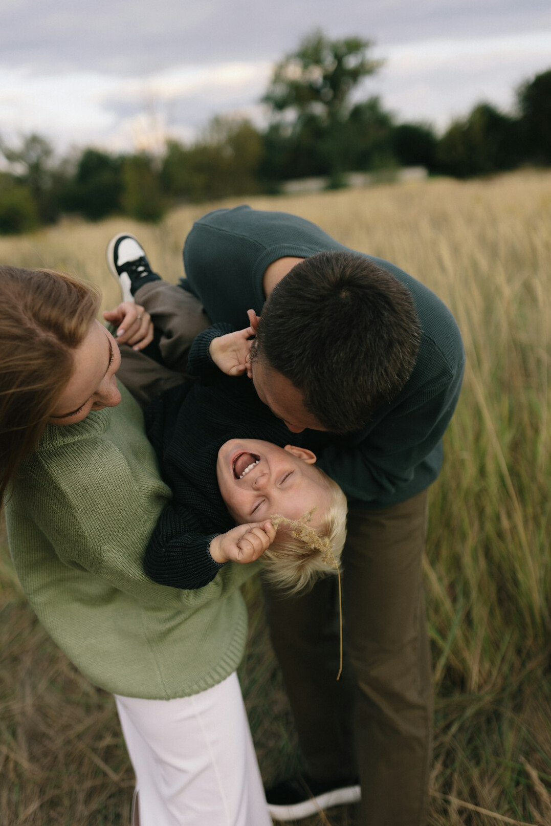 happy family outdoors