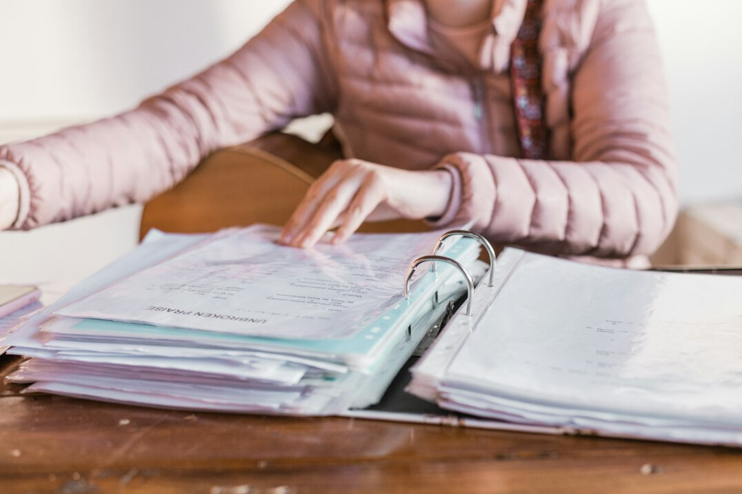 person reviewing health insurance documents