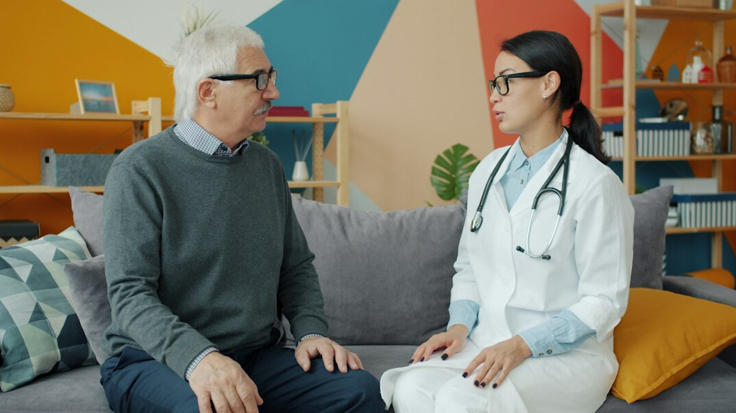 doctor with patient during checkup